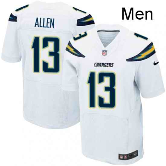 Men Nike Los Angeles Chargers 13 Keenan Allen New Elite White NFL Jersey